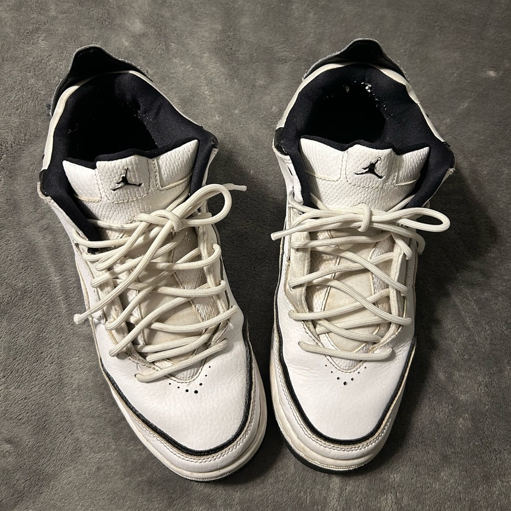 Jordan Classic White and Black Kids Sneakers